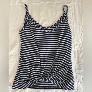 SO Navy and White Striped Tank Top